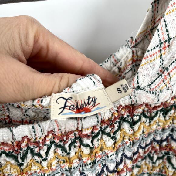 Faherty Lola Smocked Linen Mini Dress - Picture 6 of 8